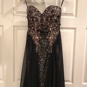 Black Sequin Prom Dress
